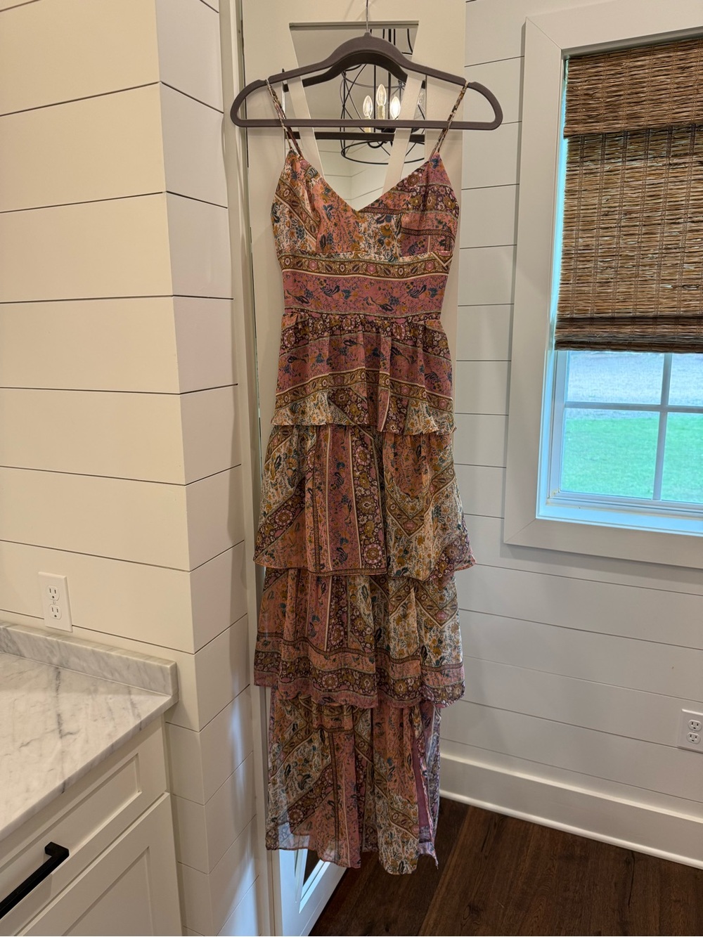 Tiered maxi boho dress